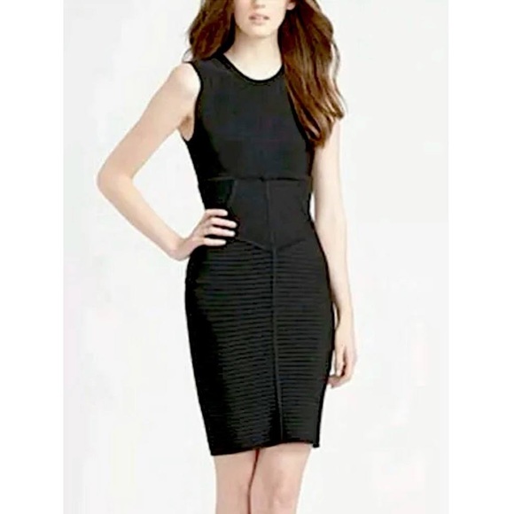 BCBG Ribbed Body Con Cocktail Dress - Picture 1 of 4